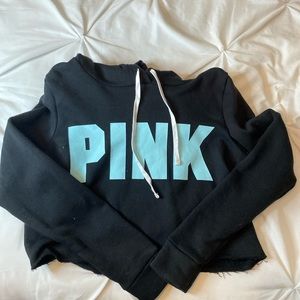 victoria secret cropped hoodie